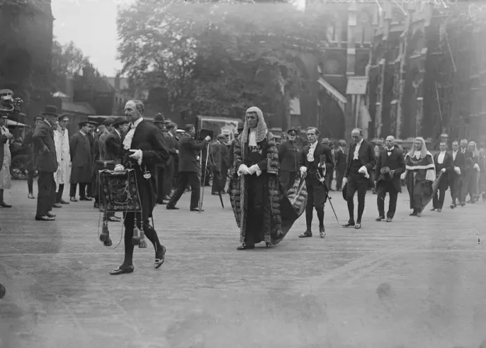 Framed Print : Re-Opening of the Law Courts The Lord Chancellor in the procession 12 October 1921 Framed Print : Re-Opening of the Law Courts The Lord Chancellor in the procession 12 October 1921
