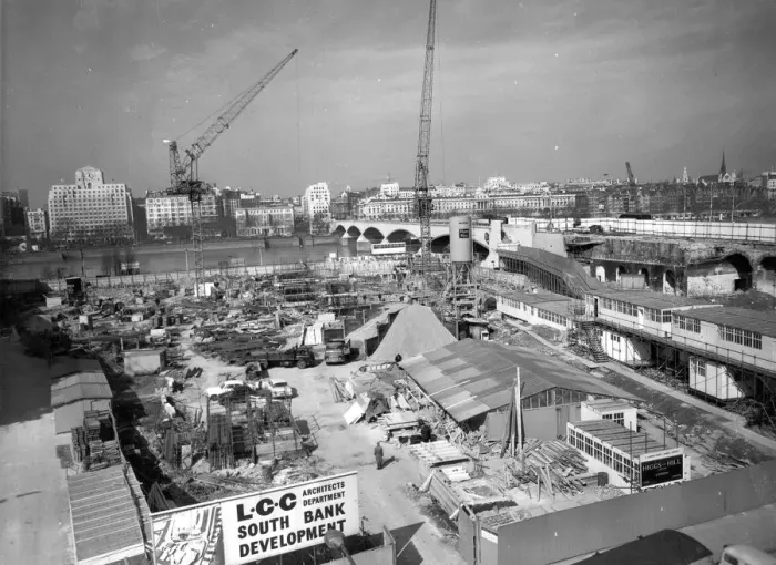 Framed Print : The reconstruction of post war London. The London Councils South Bank Development Scheme Framed Print : The reconstruction of post war London. The London Councils South Bank Development Scheme