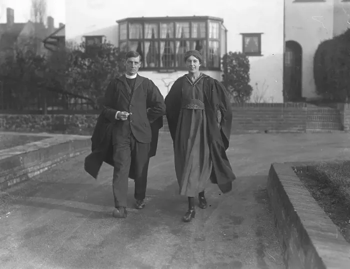 Framed Print : The Reverend Claud Coltman and his wife the Reverend Constance Coltman who, on New Years day Framed Print : The Reverend Claud Coltman and his wife the Reverend Constance Coltman who, on New Years day