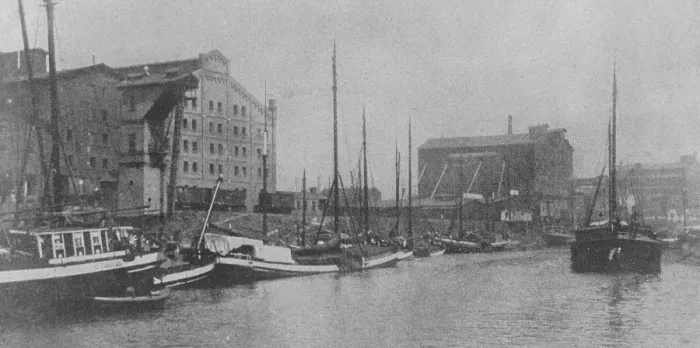 Framed Print : Three Rhineland Towns Occupied by Allies View of Duisburg showing Goverment storehouses Framed Print : Three Rhineland Towns Occupied by Allies View of Duisburg showing Goverment storehouses