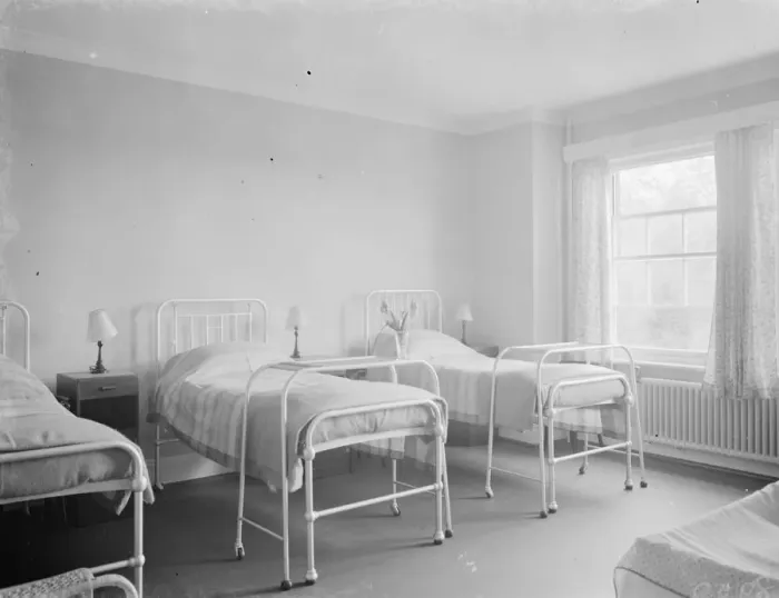 Framed Print : Riseley maternity home in Horton Kirby. The interior of the wards Framed Print : Riseley maternity home in Horton Kirby. The interior of the wards