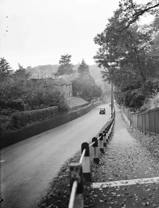 Framed Print : The road through Harbledown village near Canterbury, Kent. 1937