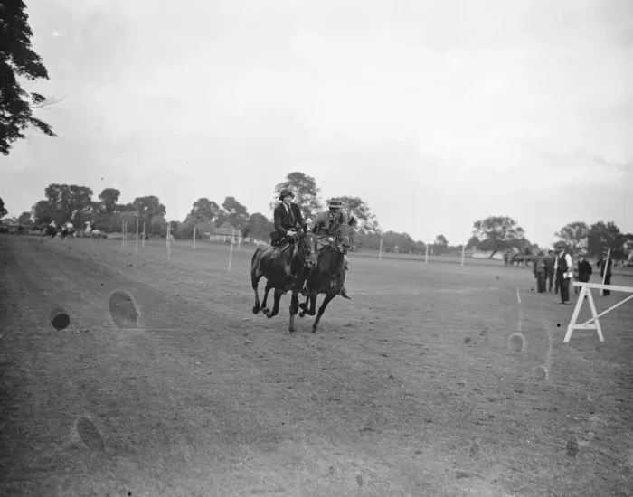 Framed Print : Roehampton Club Pony Gymkhana Major Philips Hornby and Miss Daly in the Tretna Green Framed Print : Roehampton Club Pony Gymkhana Major Philips Hornby and Miss Daly in the Tretna Green