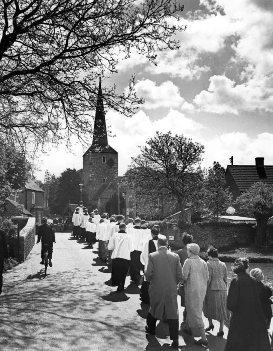 Framed Print : Rogation Sunday on 11th May 1958 was marked with simple services all over the country