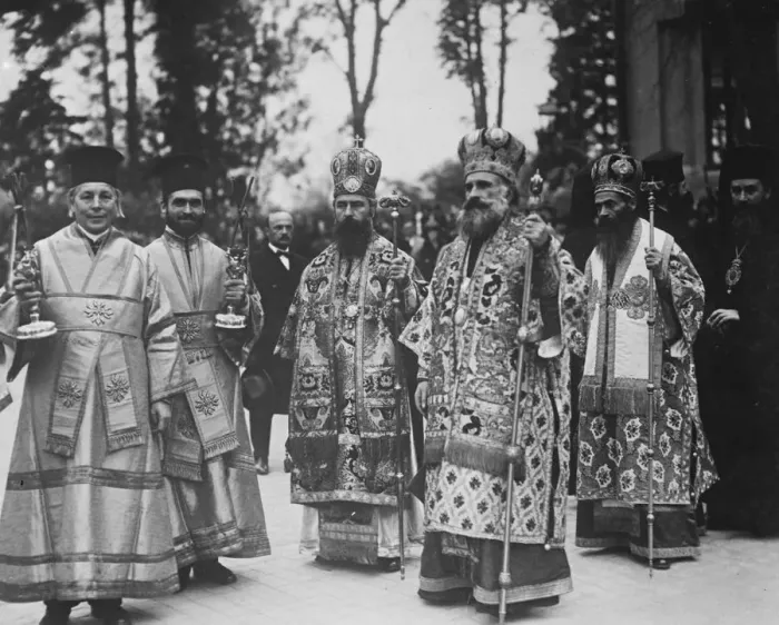 Framed Print : The Romanian regency council. Mgr Miron Cristea, the Patriarch of Romania, who Framed Print : The Romanian regency council. Mgr Miron Cristea, the Patriarch of Romania, who
