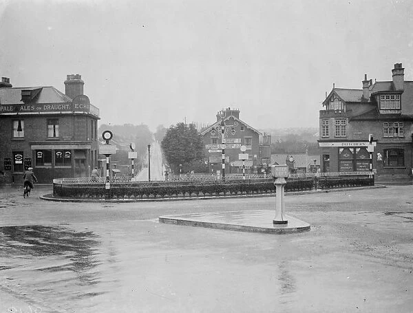 A roundabout in Gravesend, Kent. 1938