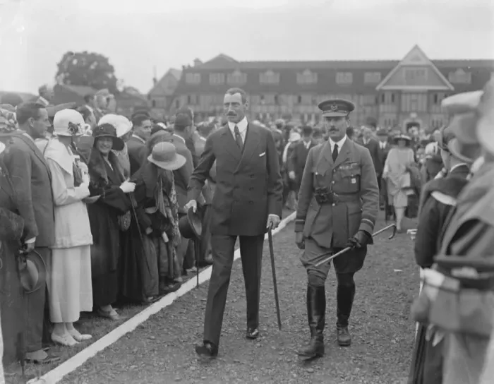 Framed Print : Royal air force pageant at Hendon The King of Denmark arriving 28 June 1924 Framed Print : Royal air force pageant at Hendon The King of Denmark arriving 28 June 1924