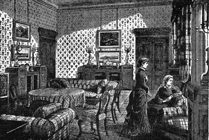 Framed Print : Royal Apartments The Drawing Room at Balmoral is draped in Balmoral tartan - a quaint Framed Print : Royal Apartments The Drawing Room at Balmoral is draped in Balmoral tartan - a quaint