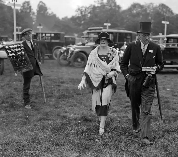 Framed Print : At the Royal Ascot race meeting - Colonel and Mrs Mayhew. 1926 Framed Print : At the Royal Ascot race meeting - Colonel and Mrs Mayhew. 1926