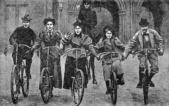 Framed Print : Royal Bicyclists The Hereditary Prince of Saxe - Coburg - Gotha, Princesses Leopoldine