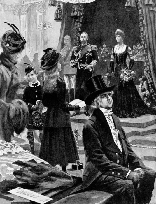Framed Print : Royal children looking at their father and mother in effigy. Princess Mary and Prince George Framed Print : Royal children looking at their father and mother in effigy. Princess Mary and Prince George