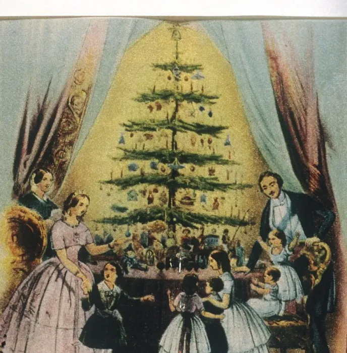 Framed Print : Royal Christmas Tree A Lithograpm made in 1848 Framed Print : Royal Christmas Tree A Lithograpm made in 1848