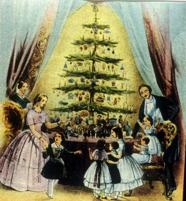 Framed Print : Royal Christmas Tree A Lithogrm made in 1848