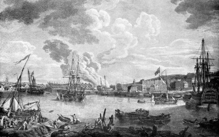 Framed Print : The Royal Dockyard at Chatham, 1793 It was here that the Victory was built in 1765 Framed Print : The Royal Dockyard at Chatham, 1793 It was here that the Victory was built in 1765