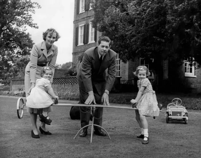 Framed Print : Royal exiles at home in Ayot House in Herefordshire. Ex-King Michael of Romania and his wife Framed Print : Royal exiles at home in Ayot House in Herefordshire. Ex-King Michael of Romania and his wife