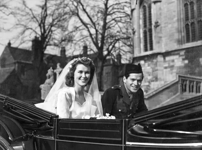 Framed Print : The Royal family was present at the wedding of Mrs Lavinia Lascelles, daughter of Framed Print : The Royal family was present at the wedding of Mrs Lavinia Lascelles, daughter of