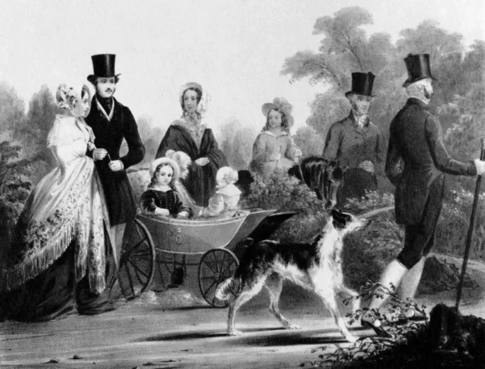 Framed Print : The Royal Family walking in the grounds of Buckingham Palace. Queen Victoria, Prince Albert Framed Print : The Royal Family walking in the grounds of Buckingham Palace. Queen Victoria, Prince Albert