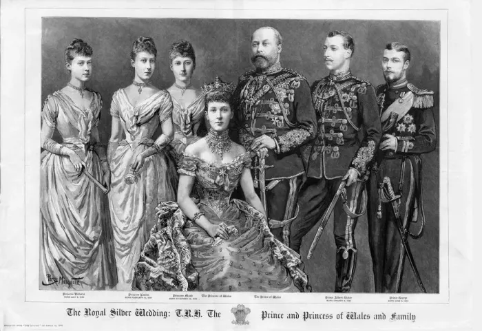 Framed Print : The Royal Silver Wedding of Prince and princess of Wales and family 1888 Princess Victoria Framed Print : The Royal Silver Wedding of Prince and princess of Wales and family 1888 Princess Victoria