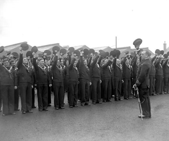 Framed Print : Royal visit to Immingham Docks. 10 April 1918