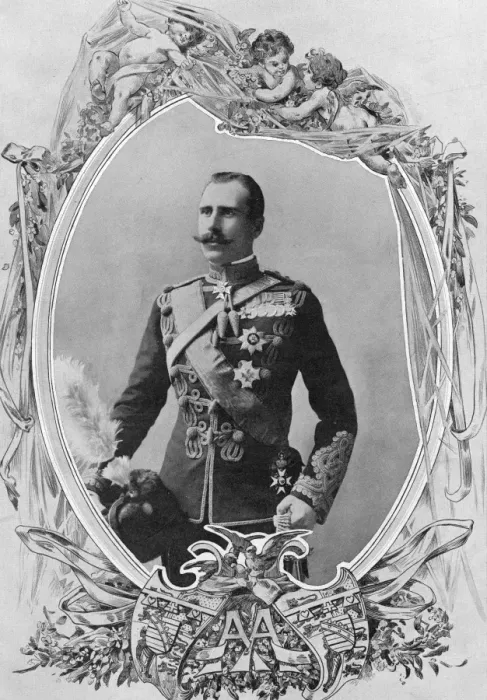 Framed Print : The Royal Wedding: The bridegroom. H. S. H. Prince Alexander of Teck, married to H