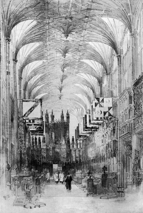 Framed Print : The Royal Wedding: The scene of the ceremony. St Georges Chapel, Windsor, where