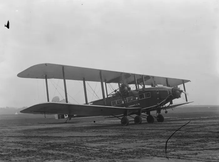 Framed Print : Safer air mail, huge machine with three motors. Sir Eric Geddes accepts at Croydon