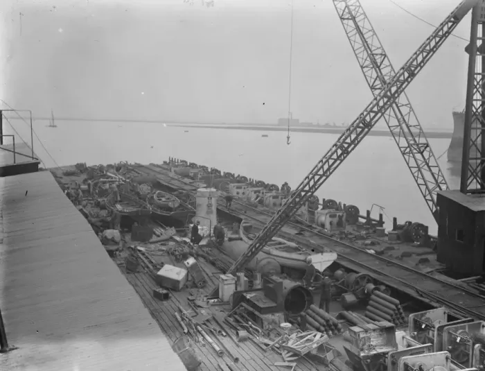 Framed Print : To salvage German warships at Scapa Flow Surrendered German submarine dock, converted Framed Print : To salvage German warships at Scapa Flow Surrendered German submarine dock, converted