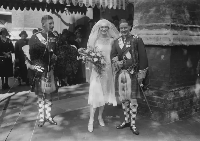 Framed Print : A Seaforth Highlander wedding Captain J W Wolllaston 2nd Battalion. Seaforth Highlander