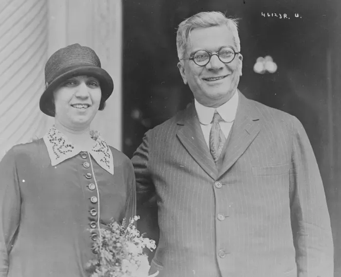 Framed Print : Senor Machado. President elect of Cuba ) and his daughter. 1925 Framed Print : Senor Machado. President elect of Cuba ) and his daughter. 1925