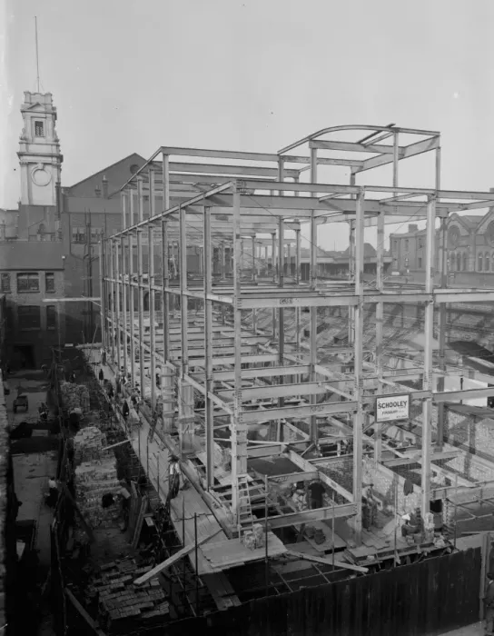 Framed Print : Shoreditch Town Hall, steelwork by E Wood and Company. 1937 Framed Print : Shoreditch Town Hall, steelwork by E Wood and Company. 1937