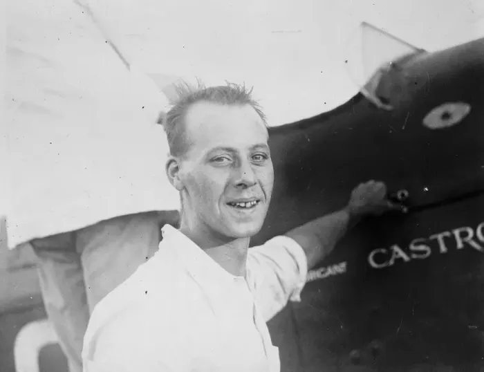 Framed Print : Sir Alan Cobhams great flight to Australia. Sergeant Ward, RAF, Cobham;s new mechanic
