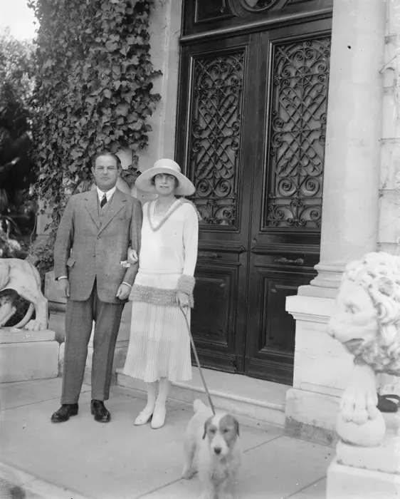Framed Print : Sir Albert and Lady Stern at Cannes. 1922 Framed Print : Sir Albert and Lady Stern at Cannes. 1922
