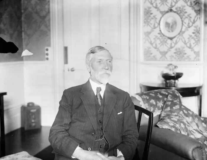 Framed Print : Sir Charles Sanderson, controller of London postal service, who is retiring. 23 Framed Print : Sir Charles Sanderson, controller of London postal service, who is retiring. 23