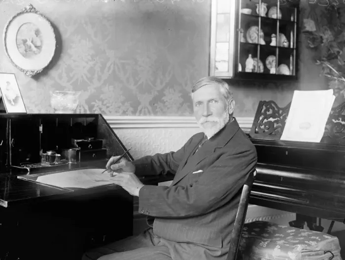 Framed Print : Sir Charles Sanderson, controller of London postal service, who is retiring. 23 Framed Print : Sir Charles Sanderson, controller of London postal service, who is retiring. 23
