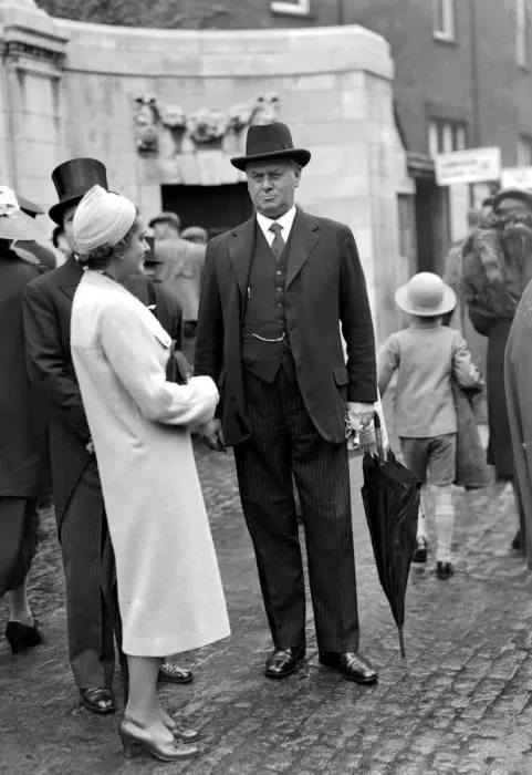 Framed Print : Sir Thomas Inskip at Lords cricket ground. 8 July 1938
