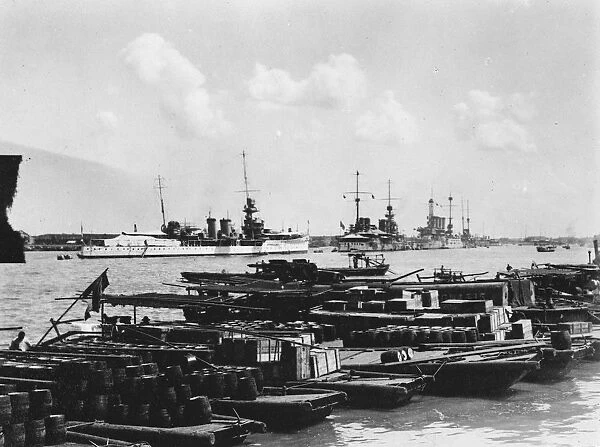 The situation in China. Warships off Shanghai. 2 February 1927