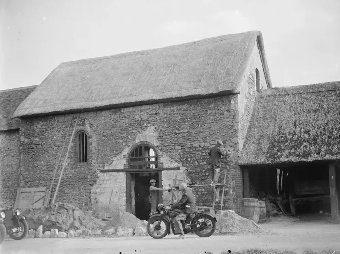 Framed Print : Snodland barn church. 1935 Framed Print : Snodland barn church. 1935