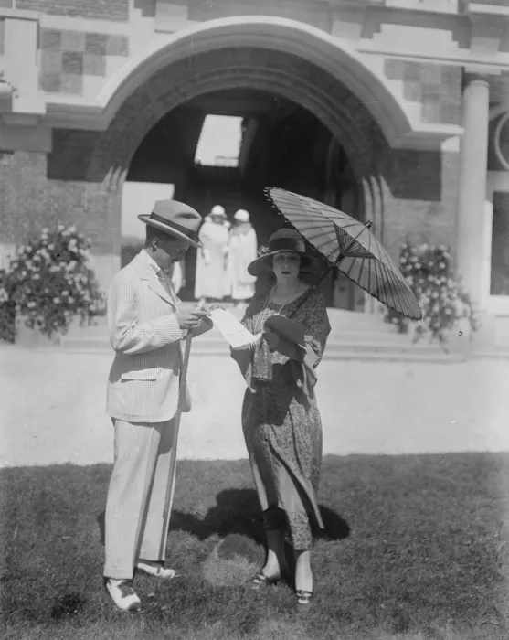 Framed Print : Society at Deauville, France Lady Diana Duff Cooper with her husband at Deauville Framed Print : Society at Deauville, France Lady Diana Duff Cooper with her husband at Deauville
