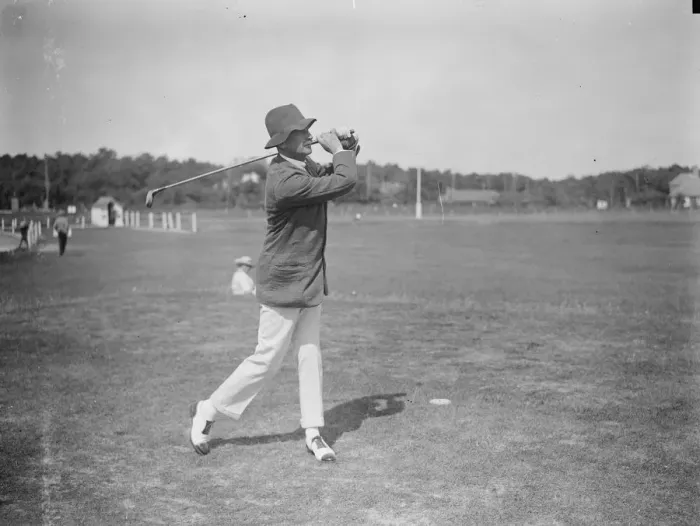 Framed Print : Society on the golf links at Le Touquet in northern France Baron Cedestrome in play 30 Framed Print : Society on the golf links at Le Touquet in northern France Baron Cedestrome in play 30