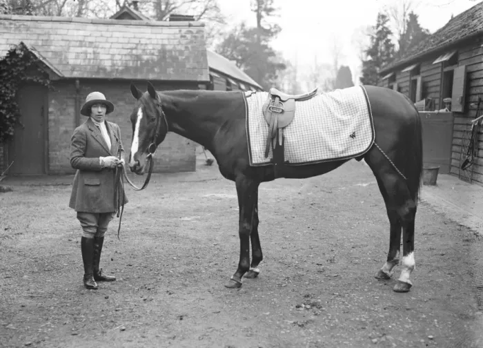 Framed Print : Society Lady as racehorse trainer. Miss Wilmot the right hand man of Sir Robert Framed Print : Society Lady as racehorse trainer. Miss Wilmot the right hand man of Sir Robert