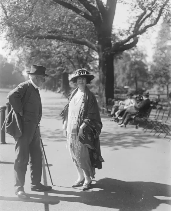 Framed Print : Society returns to town. Lady Muir Mackenzie in Hyde Park. 28 September 1923 Framed Print : Society returns to town. Lady Muir Mackenzie in Hyde Park. 28 September 1923