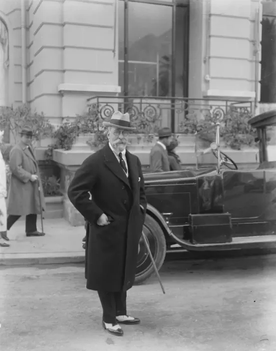 Framed Print : Society on the Riviera. Mr Solly Joel at Nice. 29 February 1924