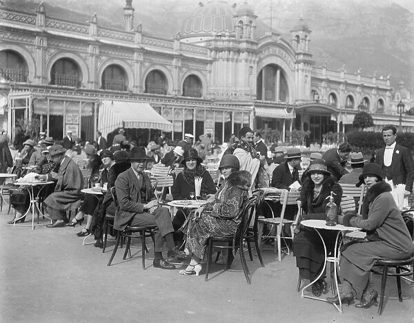 Society on the Riviera A view of the cafe de Paris, Nice 29 February 1924