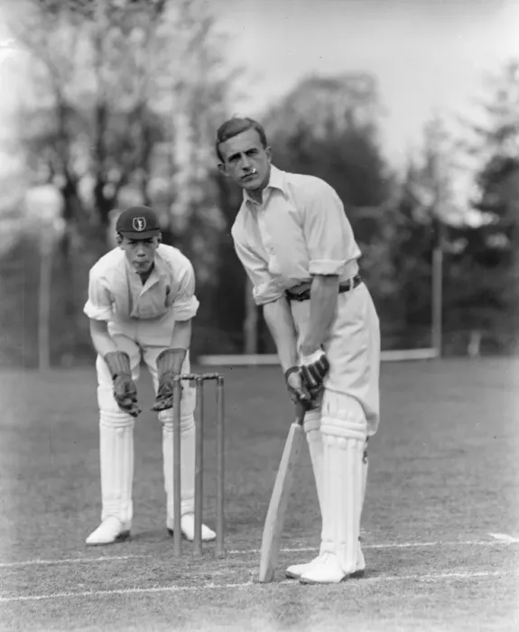 Framed Print : Son of the great CB to play for Hampshire. Mrs Fry coached by his father. Mr