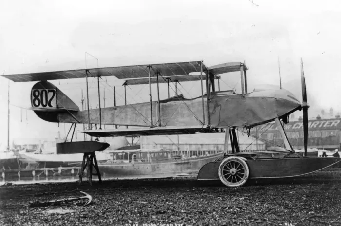 Framed Print : Sopwith folding - wing, two - seater seaplane with a 100 hp Gnome Monosoupape engine Framed Print : Sopwith folding - wing, two - seater seaplane with a 100 hp Gnome Monosoupape engine