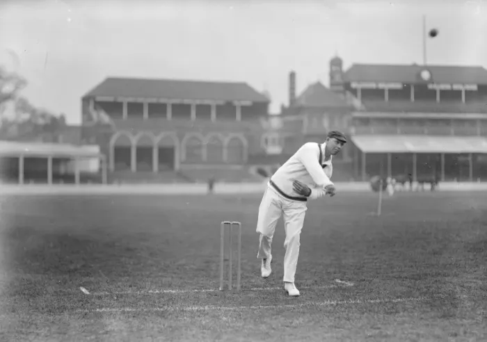 Framed Print : South African cricketers practice at the oval Cecil Donovan Dixon, one of the best