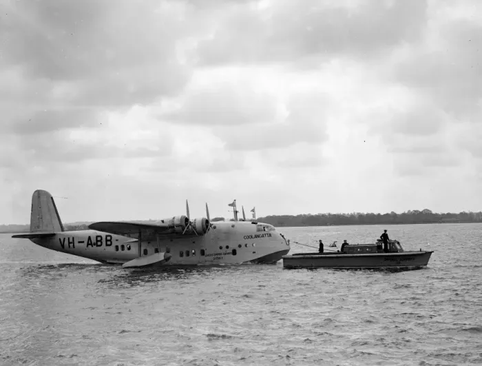 Framed Print : Southampton Imperial Airways flying boat Coolamgatta 1939