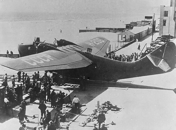 Soviet buys giant flying boat from America. Specially constructed, carries 32 passengers