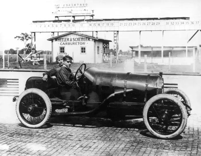 Framed Print : Spencer Wishart in his 1913 Mercer car which he competed in the 1913 Indianapolis 500 Framed Print : Spencer Wishart in his 1913 Mercer car which he competed in the 1913 Indianapolis 500