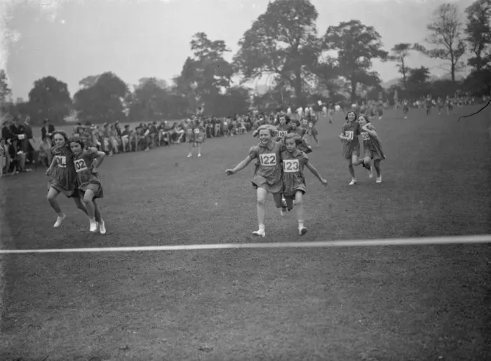Framed Print : Sports day at Hillside School in Eltham, Kent. The three legged race Framed Print : Sports day at Hillside School in Eltham, Kent. The three legged race